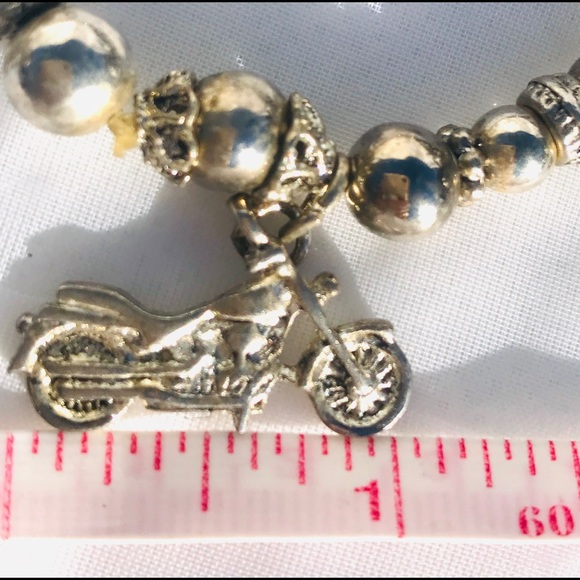 Bracelet with Motorcycle Charms, - Picture 4 of 6